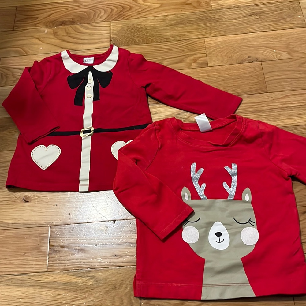 Set of two, 18-24 month LS Christmas shirts